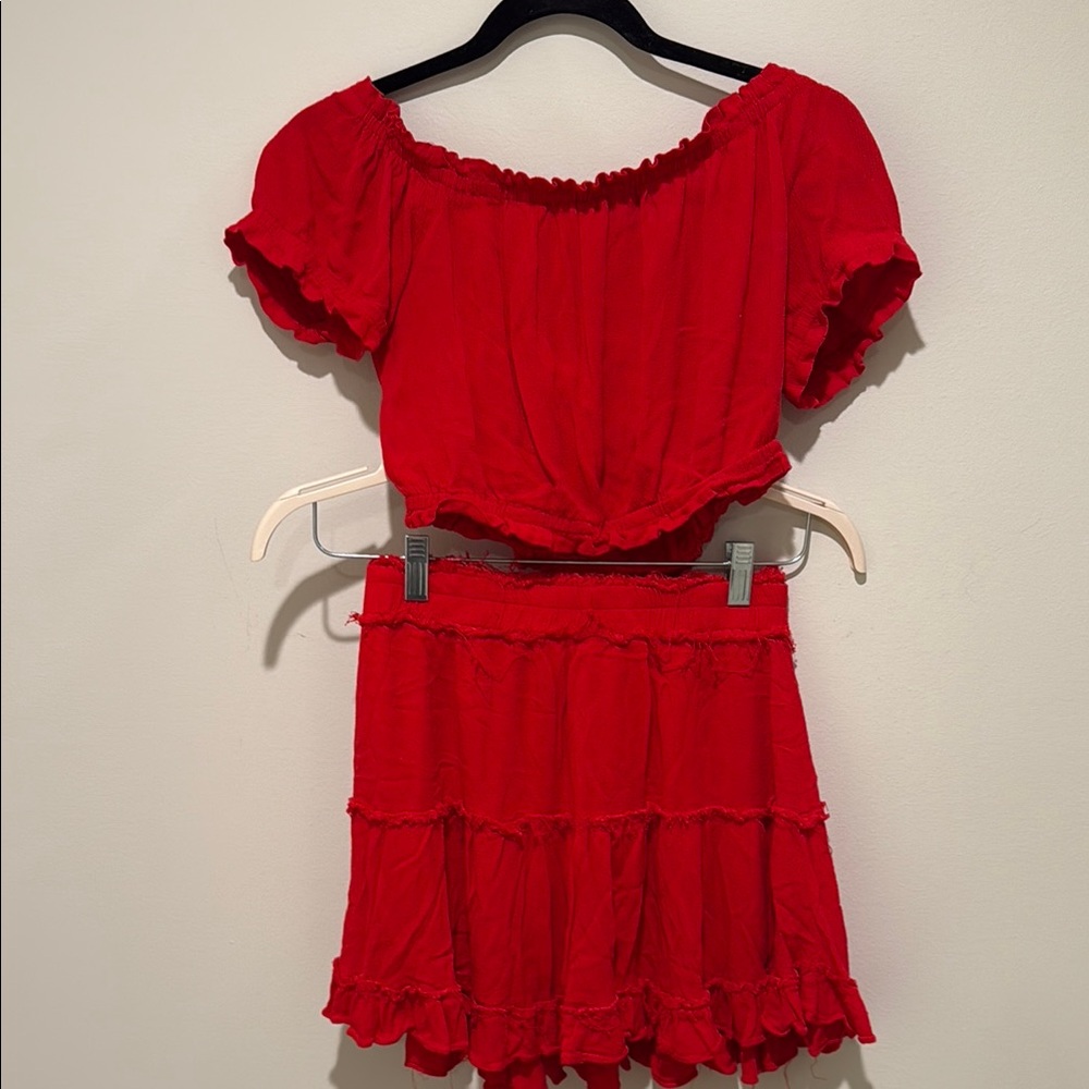 Showpo Off-Shoulder Top and Skirt Set